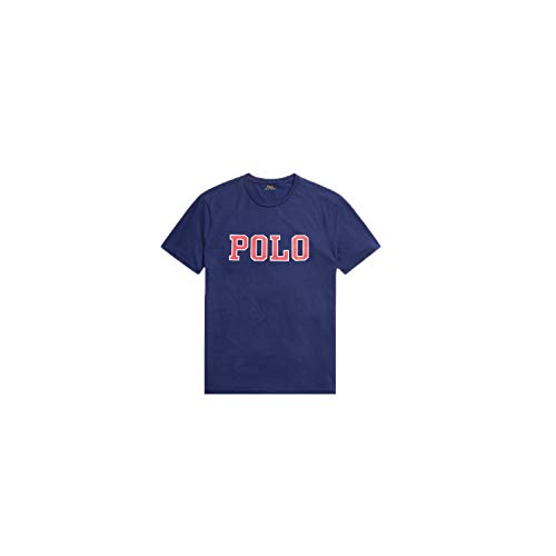 Ralph Lauren Men's Navy Writing Polo Shirt - Blue - M