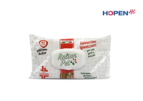Italian Pet - Toallitas desinfectantes para Animales domésticos con clorexidina