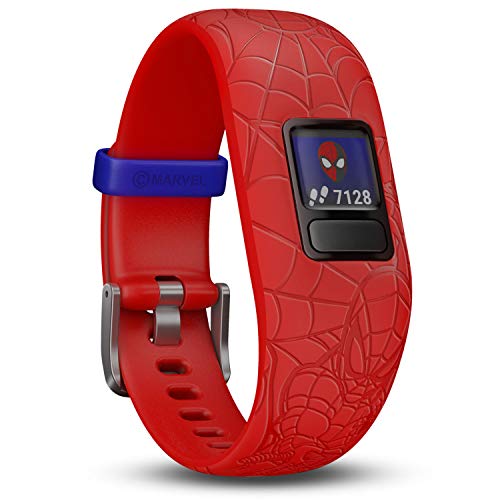 Garmin Vívofit Jr. 2 - Monitor de actividad para niños, Marvel Spider-Man - Red (Banda ajustable), Edad 6+