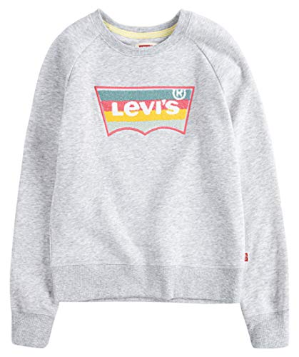 Levi's Kids Lvg Crew Sweatshirt Girls Gray Heather 16 Years