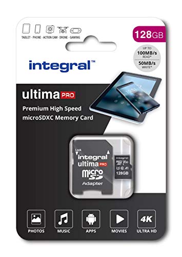 Integral 128GB Micro SDXC Ultima Pro U3 100MB/s + Adapter - INMSDX128G10090V30