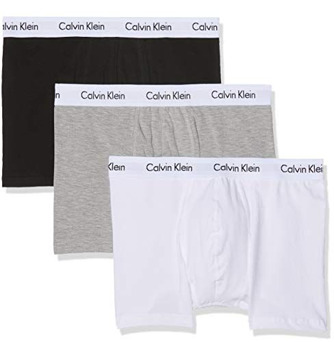 Calvin Klein 3p Low Rise Trunk Bóxer, Multicolor (Black/White/Grey), L (Pack de 3) para Hombre