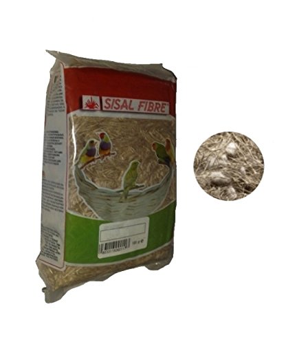 Fibra de yute y algodón – Natural Al 100% para la nidificazione de pájaros, azul celeste, 100 grammi