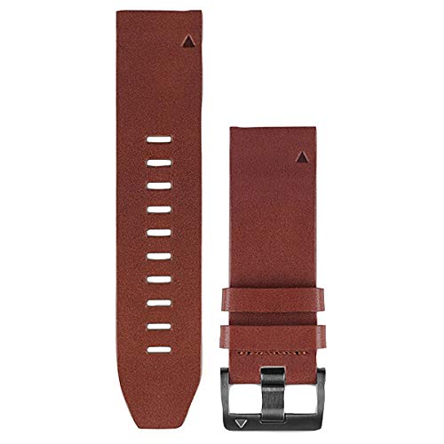 Garmin - Pulsera de Piel (22 mm, QuickFit), Color marrón