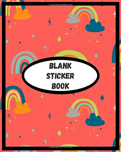 Blank Sticker Book: Blank Sticker Album For Collecting Stickers Gift For Kids Adults Collectors, Empty Sticker Book To Add Your Own Stickers, Collection Book - Cute Patterned Cover