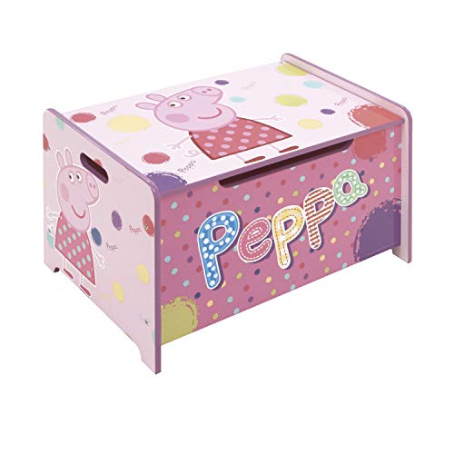 Porquinha Peppa - Baú Guarda Brinquedos em Madeira