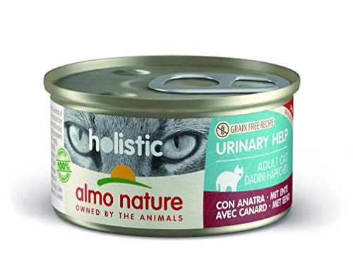 almo nature Holistic Urinary Help - con Anatra. Cibo Umido per Gatti Adulti in Lattina - Pacco da 24 x 85 g