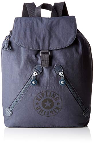 Kipling - Fundamental Nc, Mochilas Mujer, Gris (Night Grey Nc), 42x42x16.5 cm (B x H T)