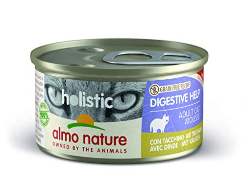 almo nature Holistic Digestive Help - con Tacchino. Cibo Umido per Gatti Adulti in Lattina 24 X 85gr