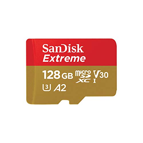 SanDisk 128GB MicroSDXC Extreme 160MB/s A2 C10 V30 UHS-I U4 + Adaptador SD + Rescue Pro - SDSQXA1-128G-GN6MA