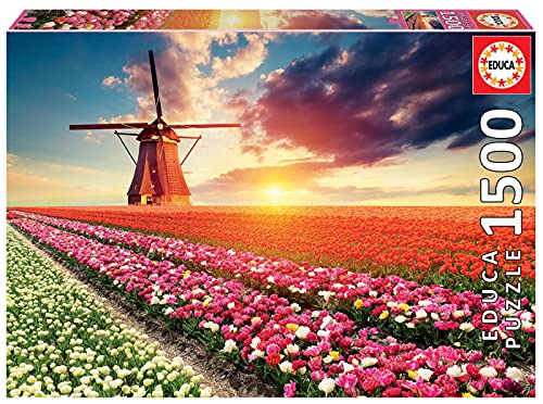 Educa Puzzle 1500 Peças - Paisagem de Tulipas - 18465