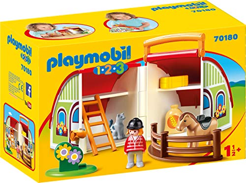 Playmobil 1.2.3. - Maleta Quinta de Cavalos - 70180