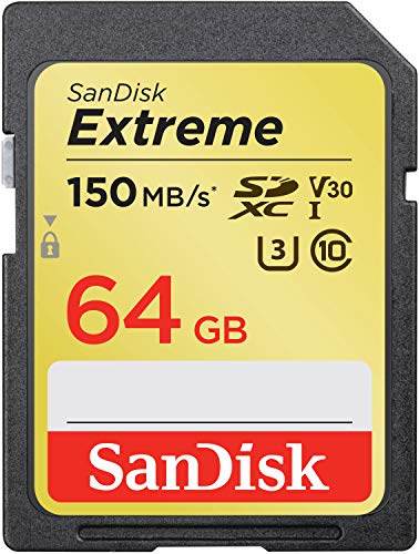 SanDisk 64GB SDXC Extreme Video 150MB V30 U3 - SDSDXV6-064G-GNCIN