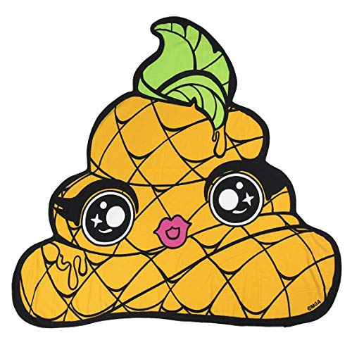 Cerdá Toalla Playa Infantil con Forma de Poopsie, Amarillo, Diámetro 130 cm