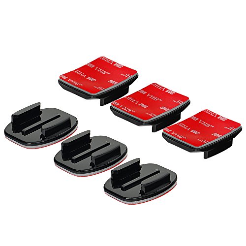 Wealpe Adhesive Helmet Mount Sticky Flat Curved 3M Mounts Compatible with GoPro Hero 7, Fusion, Hero (2018), 6, 5, 4, Session, 3+, 3, 2, 1 Cameras